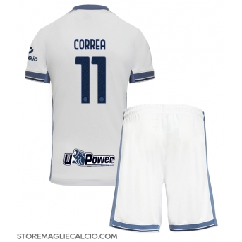 Inter Milan Joaquin Correa #11 Maglia Gara Trasferta Repliche 2024-25 Bambino Maniche Corte